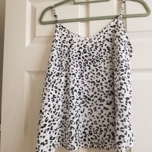 Black jaguar print spaghetti strap